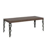 Mesa extensible Karamay Premium 200/460x90 cm patas nogal antracita - Itamoby