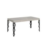Mesa extensible Karamay Premium Cashmere 120/224x90 cm con patas antracita - Itamoby