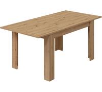 Mesa extensible moderna para comedor, mesa de sala de estar en roble Nodi, 140-190 x 78 x 90 cm, para un máximo de seis personas, modelo Kendra