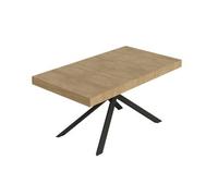 Mesa Extensible Niket 160/264x90 Cm Roble Natural Con Patas Antracita