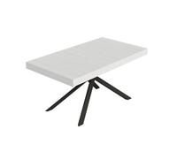 Mesa Extensible Niket 160/420x90 Cm Fresno Blanco Patas Antracita