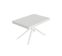 Mesa extensible Niket 80x140/224 cm con patas blancas