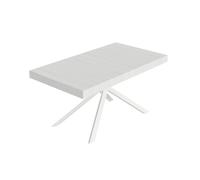 Mesa extensible Niket 80x160/244 cm con patas blancas