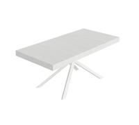 Mesa extensible Niket 90x200/460 cm con patas blancas