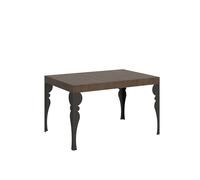 Mesa extensible Paxon 120/380x90 cm patas nogal antracita - Itamoby