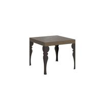 Mesa extensible Paxon 90/246x90 cm en gris tórtola con patas antracita - Itamoby