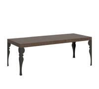Mesa extensible Paxon Premium 200/304x90 cm nogal con patas antracita - Itamoby
