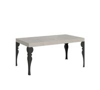 Mesa extensible Paxon Premium Cashmere 120/224x90 cm con patas antracita - Itamoby