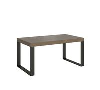 Mesa extensible Tecno 160/264x90 cm gris paloma con patas antracita - Itamoby