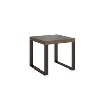 Mesa extensible Tecno Premium 90/246x90 cm con patas gris tórtola y antracita - Itamoby