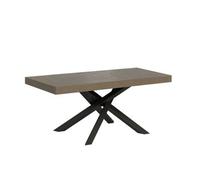 Mesa Extensible Volantis Premium Gris Paloma 120/224x90 Cm Con Patas Antracita