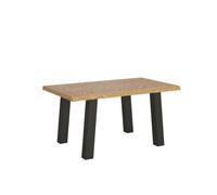 Mesa fija 90x140 cm Svalen patas antracita descortezadas