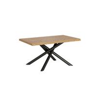 Mesa fija 90x160 cm Vindral patas antracita descortezadas