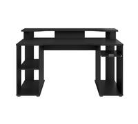 Miroytengo Mesa Gaming LEVEL con Luz Led y color negro con diseño de 90x150x60 Black -