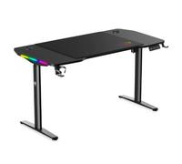 Mesa Gaming Spirit of Gamer 900 Motor 140cm Madera LED RGB Altura Ajustable y Alfombrilla XL