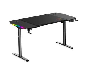 Mesa Gaming Spirit of Gamer 900 Motor 140cm Madera LED RGB Altura Ajustable y Alfombrilla XL