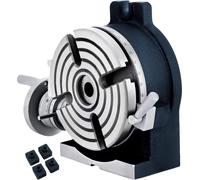 Mesa giratoria vertical y horizontal de 150 mm (5,9 pulgadas), cabezal divisor de 150 mm, mesa de trabajo giratoria redonda para máquina fresadora, sistema de indexación, tornillo de ajuste, plato gir