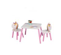 Mesa infantil con dos sillas Unicornio