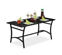 Mesa jardin 60 kg mesa exterior mesa de balcón mesa rectangular de metal