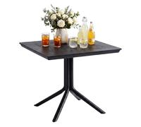 Mesa lenval 80x80 cm plástico negro ø 80 cm