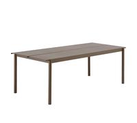 Mesa Lineal de Acero 220 x 90 cm Color Topo
