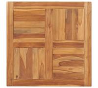 Mesa Living Store, tablero de madera maciza de teca, 70x70x2,5 cm