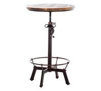 Mesa malita en estilo industrial madera bronce 59x59x84 cm