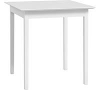 Mesa - Mesa de comedor - Mesa de cocina - Mesa tipo bistró - Mesa tipo bistró - Madera maciza de pino - Compacta, 75x75 cm - Blanca