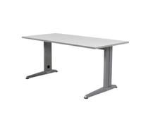 MESA METAL ROCADA 180 X 80 CM. ESTRUCTURA DE ALUMINIO REGULABLE TABLERO COLOR GRIS