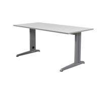 MESA METAL ROCADA 200 X 80 CM. ESTRUCTURA DE ALUMINIO REGULABLE TABLERO COLOR GRIS