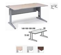 MESA METAL ROCADA 200 X 80 CM. ESTRUCTURA DE ALUMINIO REGULABLE TABLERO COLOR HAYA