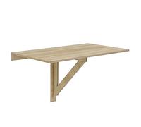 Mesa Montada en la Pared - Abatible Plegable Mesa de Cocina Escritorio 100 x 60 x 58 cm Color Efecto de Madera de Haya