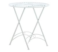 Mesa outdoor tegal metal blanco 71x71x71 cm