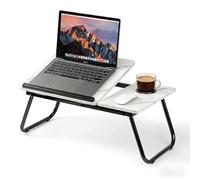 Mesa para Cama y Sofá, Plegable Bandeja con Tapa Ajustable, 56x32x25cm
