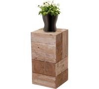 Mesa para flores HWC-A15, columna para flores, soporte para flores, madera de abeto, estilo rústico, maciza, certificada MVG, aproximadamente 60 cm