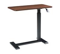 Mesa para ordenador portátil forma c klirg 68x36x66-92 cm nogal/negro [en.casa]