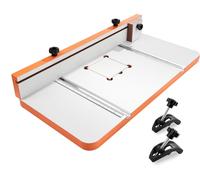Mesa para taladro de columna VEVOR, mesa de perforación de 605x300 mm, con tope ajustable y bloque de tope, ranuras en T, superficie de la mesa de MDF, escala, soporte para múltiples abrazaderas y tor