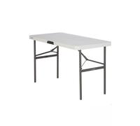 Mesa Patas Plegables Rectangular Crema Lifetime 122x61x74 CM MKP
