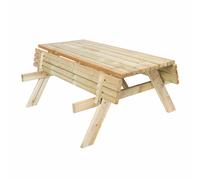 Mesa Picnic Bancos Abatibles 200 Madera Tratada Gardiun 198x154x74 CM 42 MM 6-8 Personas MKP