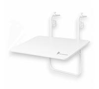 Aktive Mesa plegable balcón multiposición 60x40x60/67 cm 3 posiciones máx 20 kg acero/MDF Gris 61034