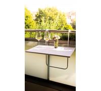 Mesa Plegable Blanca Para Balcón, Mesa De Jardín, Mesa Colgante, Mesa De Camping