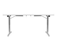 Mesa plegable con armazón en doble T armazón de tubo redondo de acero cromado