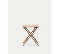 Mesa plegable Dandara, 66 x 66 x 75 cm, madera de acacia, color natural