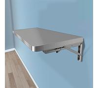 Mesa Plegable de Acero Inoxidable Montada en la Pared - Escritorio Flotante para Computadora, Estudio