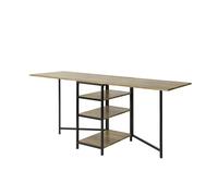 Mesa plegable de almacenaje con 3 estantes para comedor salón mesa auxiliar escritorio madera ahorra espacio fwt62-n sobuy 180 cm