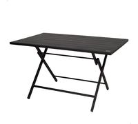 Mesa Plegable de Jardín de Acero Resistente 120x75x70 Cm, Negro