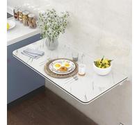 Mesa plegable de madera maciza montada en la pared, escritorio que ahorra espacio para sala de estar, cocina y dormitorio