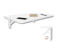 Mesa plegable de pared, 70 x 40 cm con esquinas redondeadas, mesa de comedor, mesa de cocina, mesa de bar, mesa de pared, mesa alta, mesa plegable para montaje en pared (Blanco, 70x40 cm)