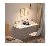 Mesa plegable de pared, escritorio de madera que ahorra espacio para oficina en casa, lavandería y espacios pequeños, diseño compacto para uso versátil (120 x 24 cm, blanco)