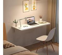 mesa plegable de pared, madera, comedor multifuncional, escritorio de ordenador, cocina, flotante (blanco, 60 x 30 x 1,6 cm)